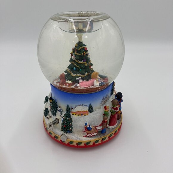 Vintage Kids PartyLite Christmas Morning Musical Snow Globe With Rotating Scene - Picture 2 of 4